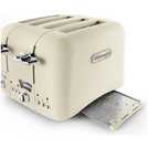De'Longhi CTO4.BG Argento Flora 4 Slice Toaster - Beige